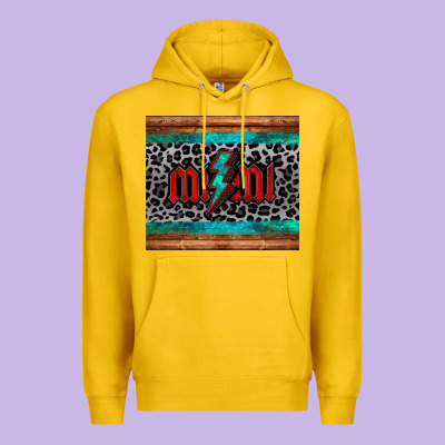 Leopard Lightning Bolt Mimi Mother's Day Premium Hoodie Designed By Jasminsmagicworld
