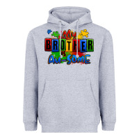 Heather Grey my brother is ausome autism Heavyweight Hoodie - Zillion Design Studio