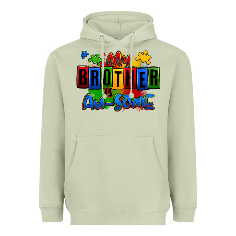 My Brother Is Ausome Autism Heavyweight Hoodie by Zillion Design Studio | Teevron