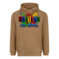 Toasted Coconut my brother is ausome autism Heavyweight Hoodie - Zillion Design Studio