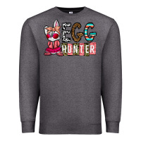 Charcoal Heather Egg Hunter Premium Sweatshirt - CowhideDigitalArt