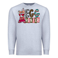 Heather Grey Egg Hunter Premium Sweatshirt - CowhideDigitalArt