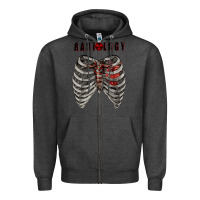 Charcoal Heather Radiology Zipper Hoodie - RanaPortraitStore