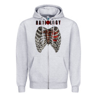 Heather Grey Radiology Zipper Hoodie - RanaPortraitStore