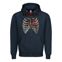Navy Radiology Zipper Hoodie - RanaPortraitStore
