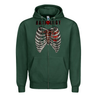 Sports Green Radiology Zipper Hoodie - RanaPortraitStore