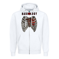 White Radiology Zipper Hoodie - RanaPortraitStore