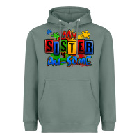Sage my sister is ausome autism Heavyweight Hoodie - Zillion Design Studio