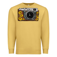 Antique Gold sunflower leopard vintage camera Premium Sweatshirt - FaDigitalArtStudio