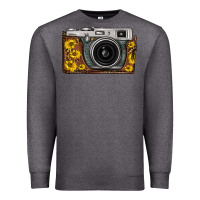 Charcoal Heather sunflower leopard vintage camera Premium Sweatshirt - FaDigitalArtStudio