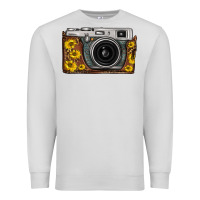 Dove Grey sunflower leopard vintage camera Premium Sweatshirt - FaDigitalArtStudio