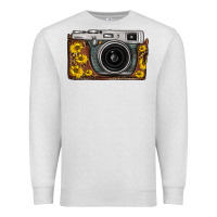Oatmeal Heather sunflower leopard vintage camera Premium Sweatshirt - FaDigitalArtStudio