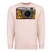 Pale Pink sunflower leopard vintage camera Premium Sweatshirt - FaDigitalArtStudio