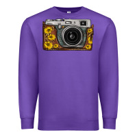 Purple sunflower leopard vintage camera Premium Sweatshirt - FaDigitalArtStudio