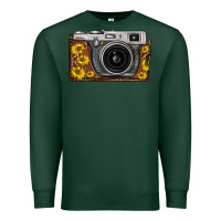 Sports Green sunflower leopard vintage camera Premium Sweatshirt - FaDigitalArtStudio