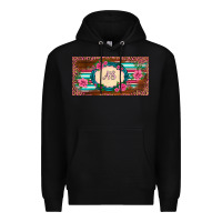Black preview western pink flovers leopard serape   license plate template Premium Hoodie - BarkalooDesign