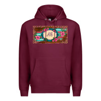 Burgundy preview western pink flovers leopard serape   license plate template Premium Hoodie - BarkalooDesign