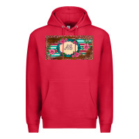 Cardinal preview western pink flovers leopard serape   license plate template Premium Hoodie - BarkalooDesign