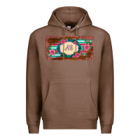 Preview Western Pink Flovers Leopard Serape   License Plate Template Premium Hoodie | Teevron