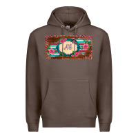 Coffee preview western pink flovers leopard serape   license plate template Premium Hoodie - BarkalooDesign