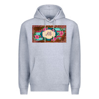 Heather Grey preview western pink flovers leopard serape   license plate template Premium Hoodie - BarkalooDesign
