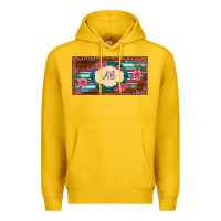 Lemon preview western pink flovers leopard serape   license plate template Premium Hoodie - BarkalooDesign
