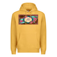 Mustard preview western pink flovers leopard serape   license plate template Premium Hoodie - BarkalooDesign