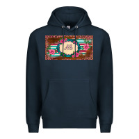 Navy preview western pink flovers leopard serape   license plate template Premium Hoodie - BarkalooDesign