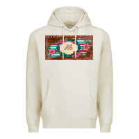 Oatmeal Heather preview western pink flovers leopard serape   license plate template Premium Hoodie - BarkalooDesign