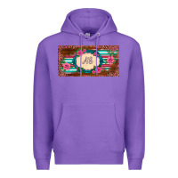 Purple preview western pink flovers leopard serape   license plate template Premium Hoodie - BarkalooDesign
