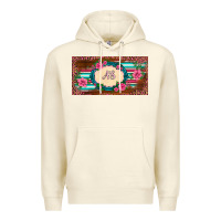 Sandshell preview western pink flovers leopard serape   license plate template Premium Hoodie - BarkalooDesign