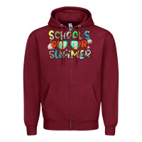 Burgundy school's out for summer Zipper Hoodie - Zillion Design Studio