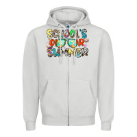 Dove Grey school's out for summer Zipper Hoodie - Zillion Design Studio