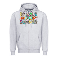 Heather Grey school's out for summer Zipper Hoodie - Zillion Design Studio