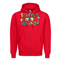 Red school's out for summer Zipper Hoodie - Zillion Design Studio