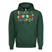 Sports Green school's out for summer Zipper Hoodie - Zillion Design Studio