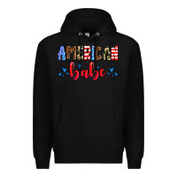 Black American babe Premium Hoodie - AdoDesignShop