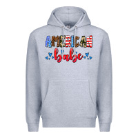 Heather Grey American babe Premium Hoodie - AdoDesignShop