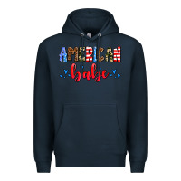 Navy American babe Premium Hoodie - AdoDesignShop