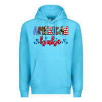 Ocean Blue American babe Premium Hoodie - AdoDesignShop