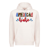 Pale Pink American babe Premium Hoodie - AdoDesignShop
