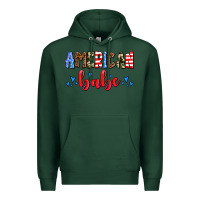 Sports Green American babe Premium Hoodie - AdoDesignShop