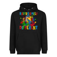 Black rawrsomely different autism trex Heavyweight Hoodie - Zillion Design Studio