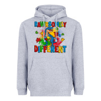 Heather Grey rawrsomely different autism trex Heavyweight Hoodie - Zillion Design Studio