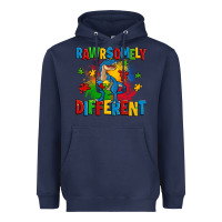 Navy rawrsomely different autism trex Heavyweight Hoodie - Zillion Design Studio