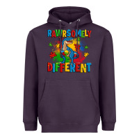 Plum rawrsomely different autism trex Heavyweight Hoodie - Zillion Design Studio
