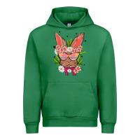 Emerald bunny with floral Urban Hoodie - MaliasSmallBusiness