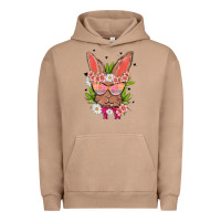 Pigment Burro bunny with floral Urban Hoodie - MaliasSmallBusiness