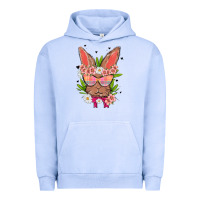 Pigment Grape Ice bunny with floral Urban Hoodie - MaliasSmallBusiness