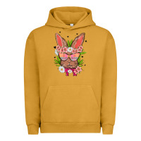 Pigment Peanut Butter bunny with floral Urban Hoodie - MaliasSmallBusiness
